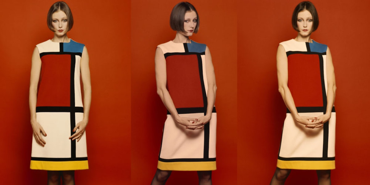 A Look Back at Yves Saint Laurent's Piet Mondrian Collection - Piet  Mondrian Modern Art Fa