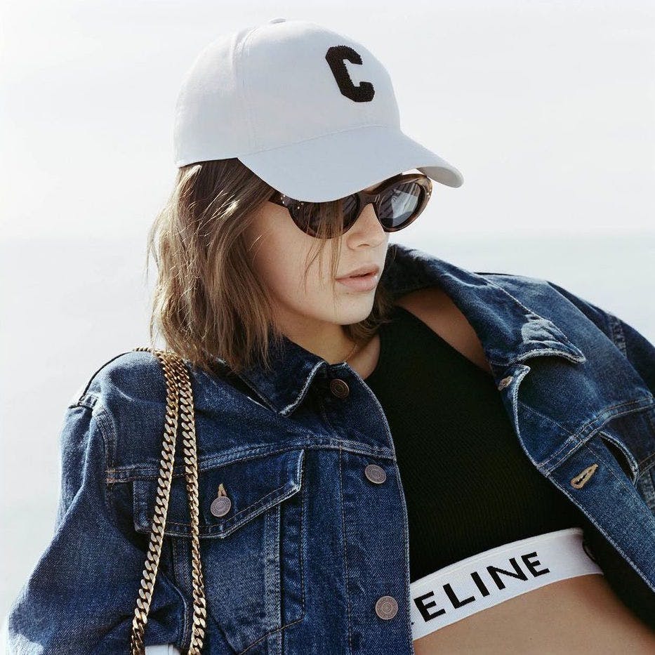 Celine Homme Men's Logo-Embroidered Baseball Cap