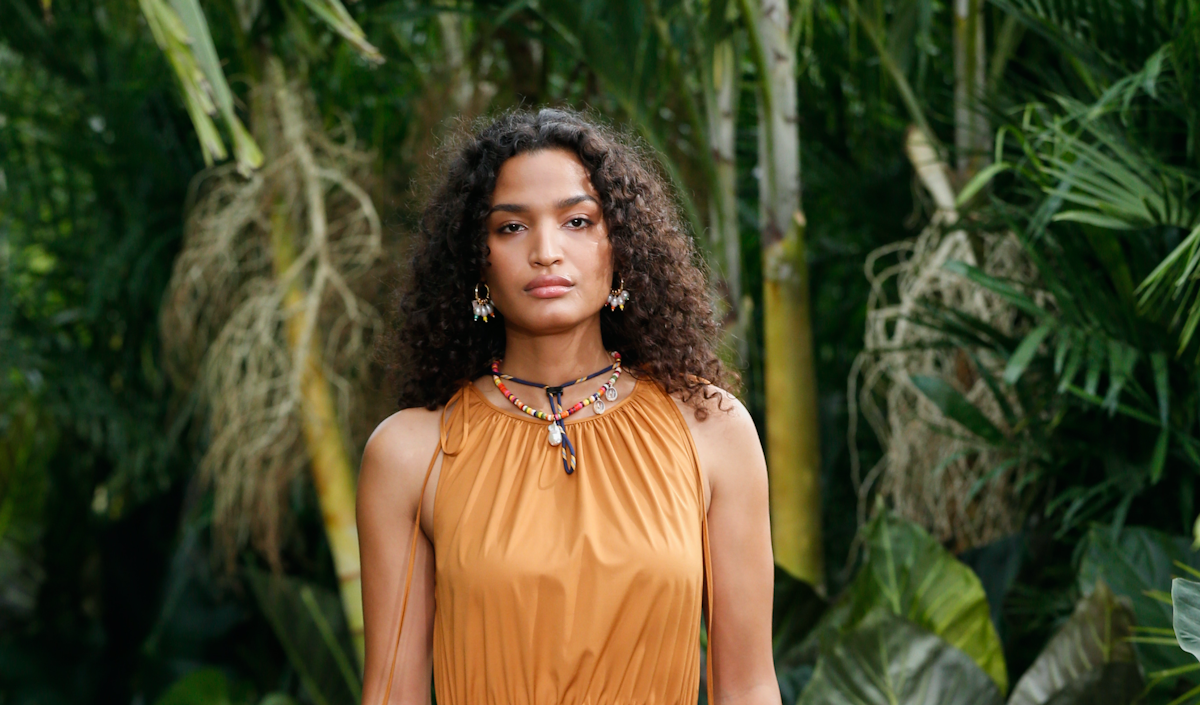 Indya Moore Walks in Jason Wu Spring 2021 Fashion Show