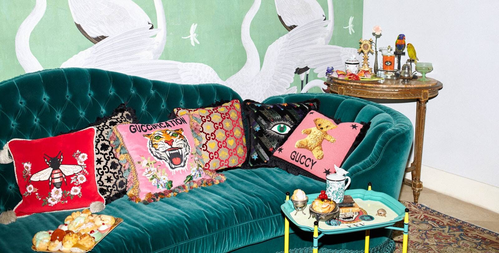 Gucci Influenced Fabric, Wallpaper and Home Decor