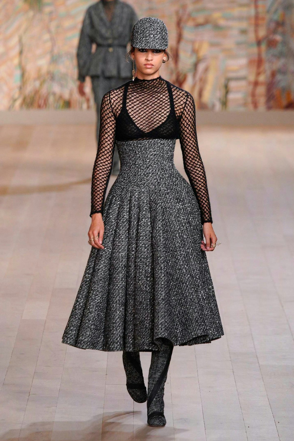 dior winter dress Dior's Fall 2023 Included a Stunning Bloodred Dress with Red-Carpet Potential