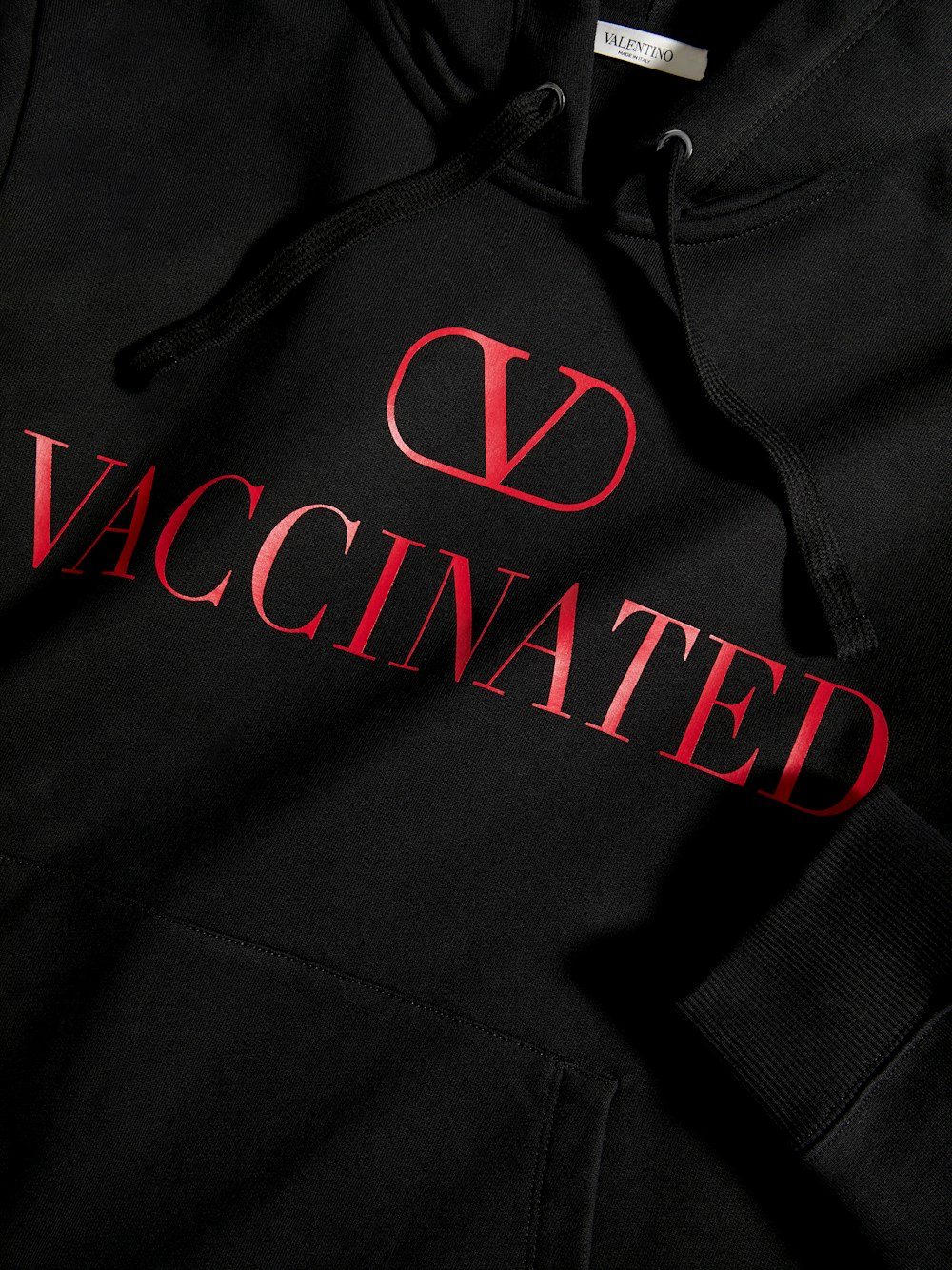 valentino launches vaccinated hoodies with unicef valentino lady gaga vax sweatshirt