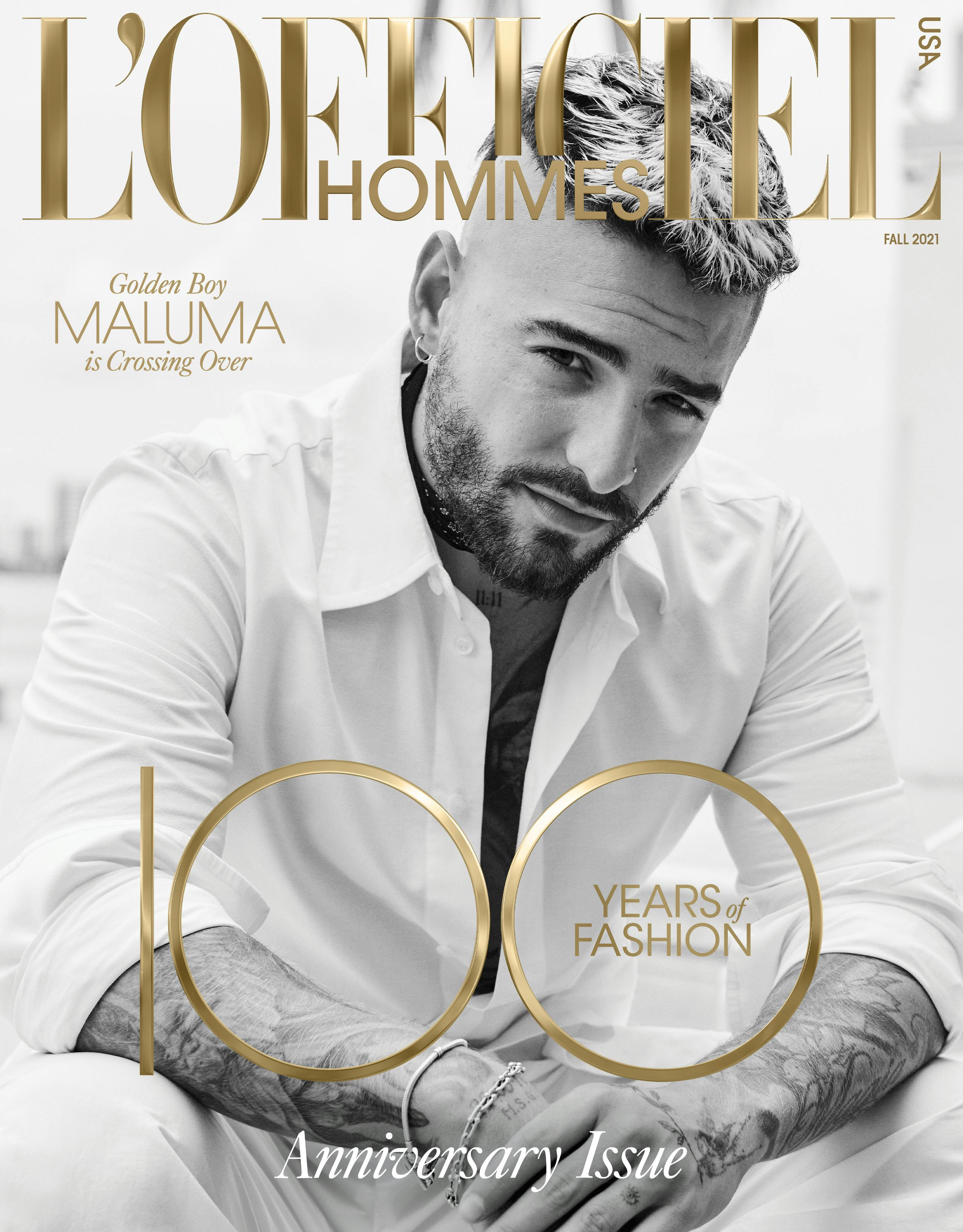 Maluma Covers L'OFFICIEL Hommes' 100th Anniversary Issue — Maluma Concert  Tour Music