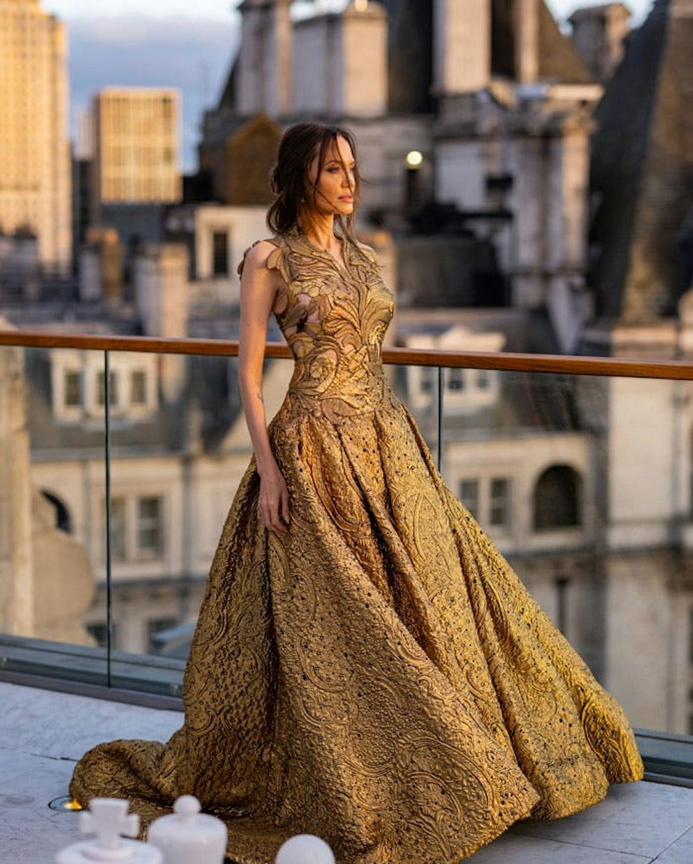 Angelina Jolie Looks Like A Vintage Goddess In Valentino Eternals Marvel Misan Harriman