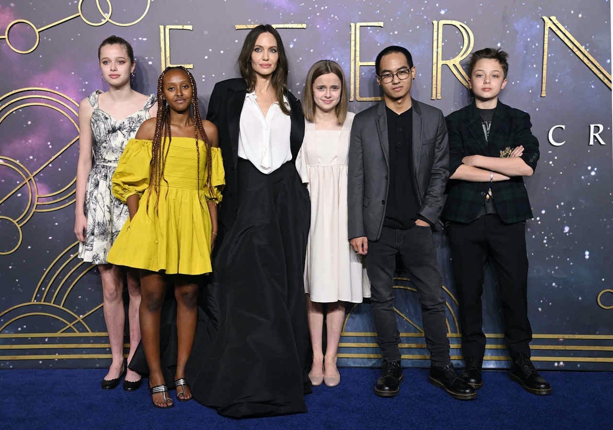 Shiloh Jolie-Pitt Wears Mom Angelina Jolie's Dress to 'Eternals