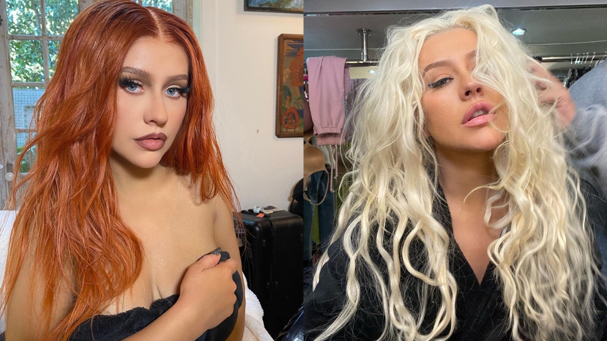 Christina Aguilera Sports This Season's Fiery Hair Trend — Fall Red Hair  Trend 2021