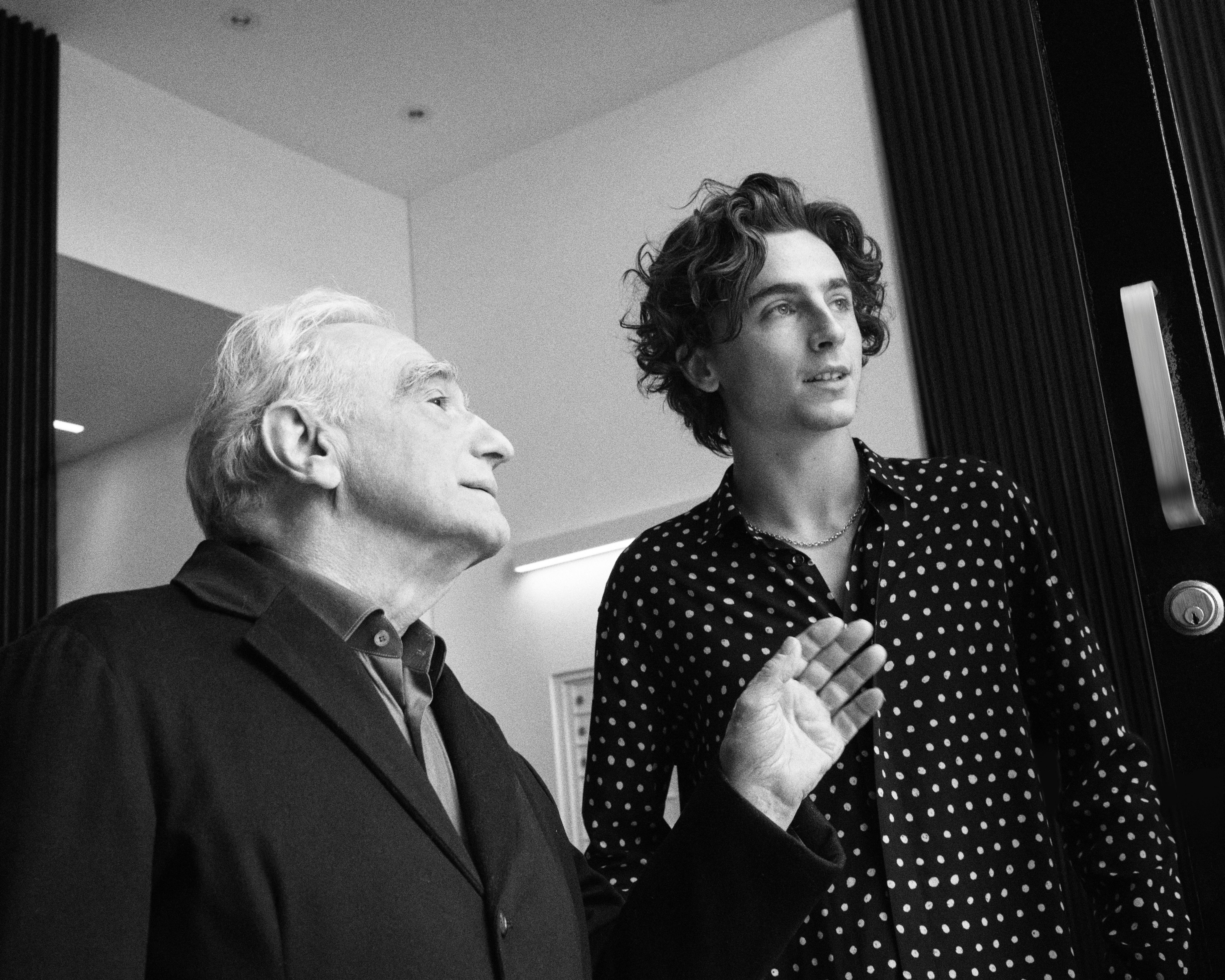 Timothée Chalamet, Lily-Rose Depp and Martin Scorsese on the Red