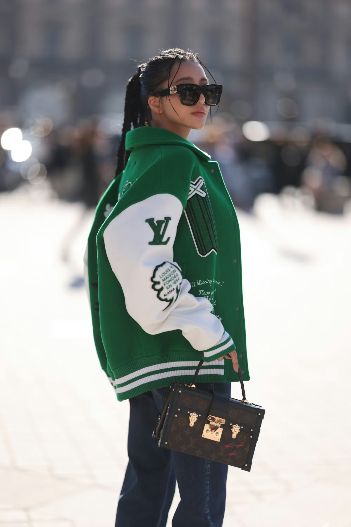 Louis Vuitton Green Varsity Jacket  FW22 Louis Vuitton Letterman Jacket