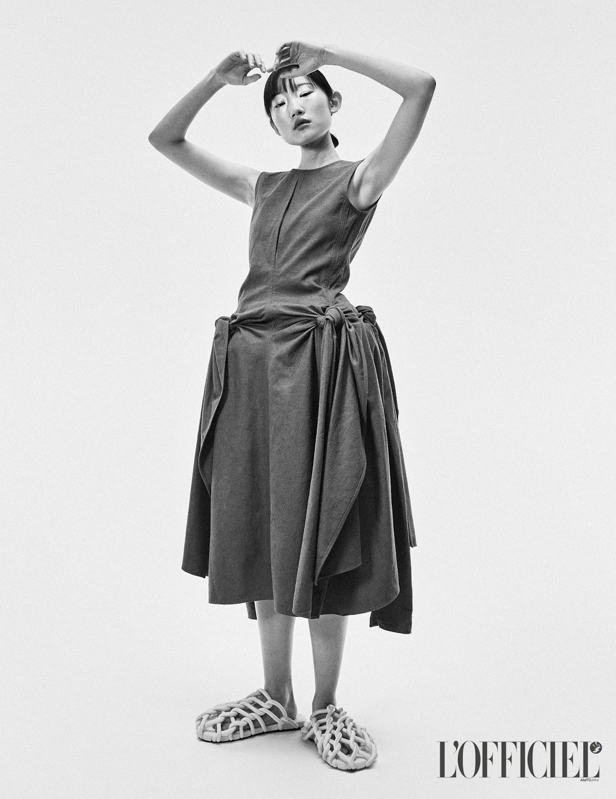 green emerald velvet dress A Line Drop Waist Dress 'Julia' from Linen, Drop Waist Linen Dress main image 1