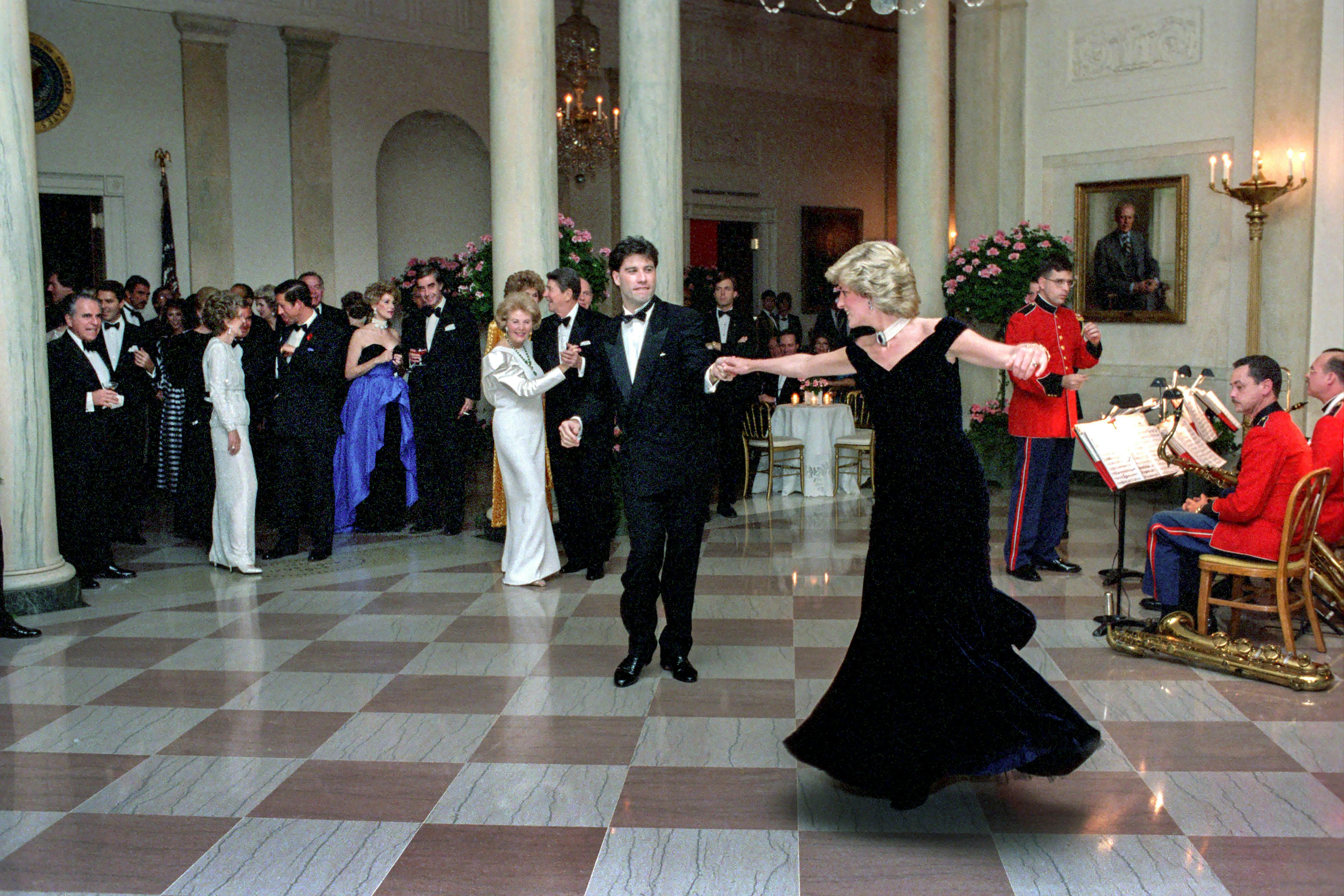 Princess Diana's 1985 White House Dress (and Dance With John Travolta) Princess Diana's 1985 White House Dress (and Dance With John Travolta)