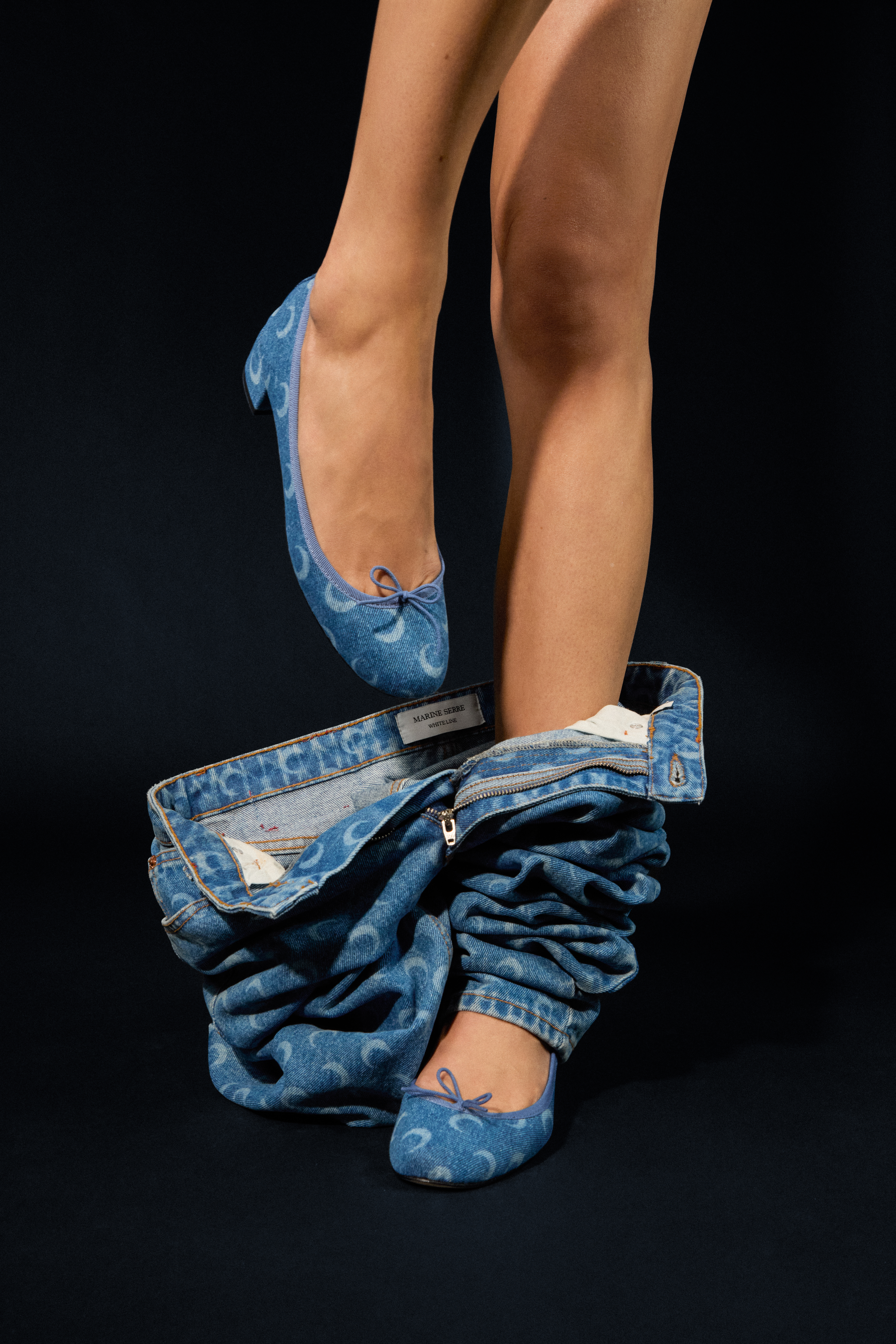 靴/バッグ Marine Serre x Repetto Moon Print Denim Ballet Flats 36 Are Marine Serre's $410 Ballet Flats Worth It? See the Trendy