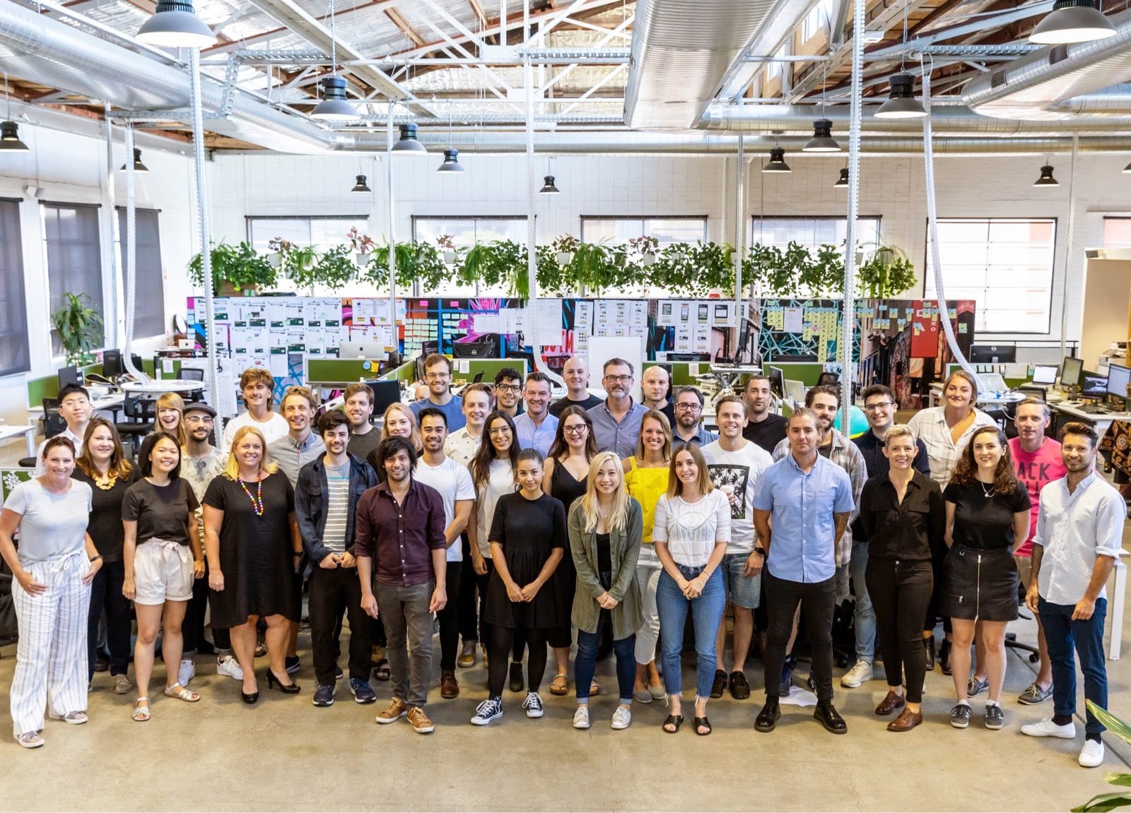 The whole team