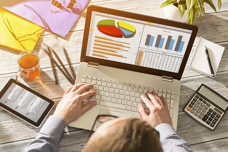 Marketing Graph Statistics Digital Analysis Finance Concept