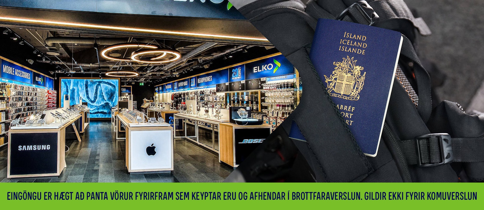 ELKO á keflavíkurflugvelli panta og sækja