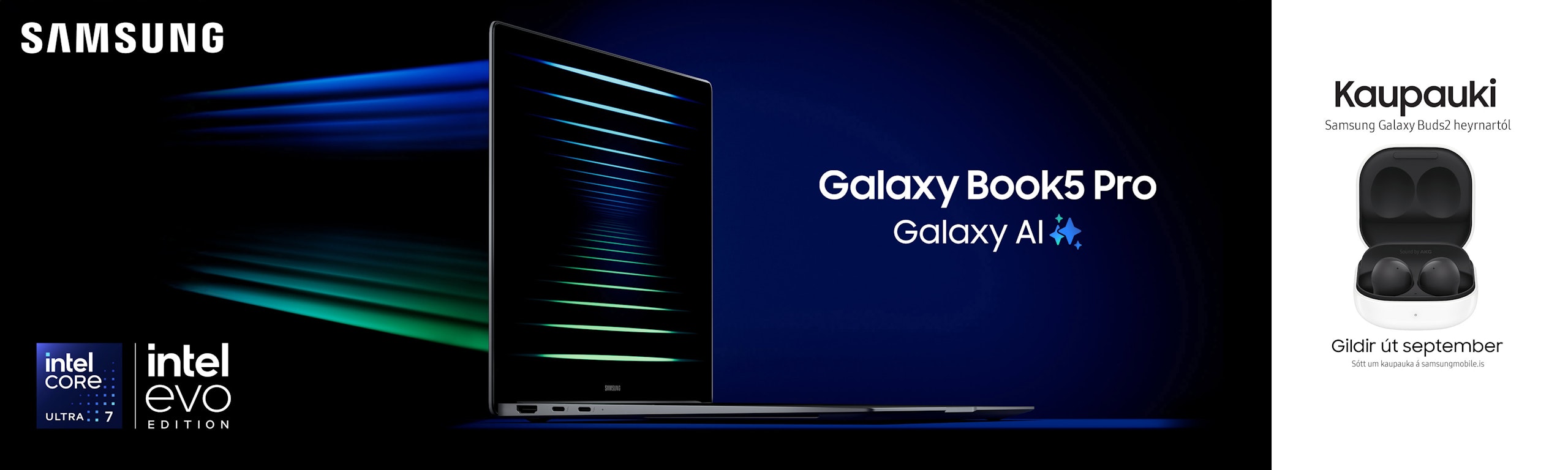 Samsung Galaxy Book5 Pro og kaupauki