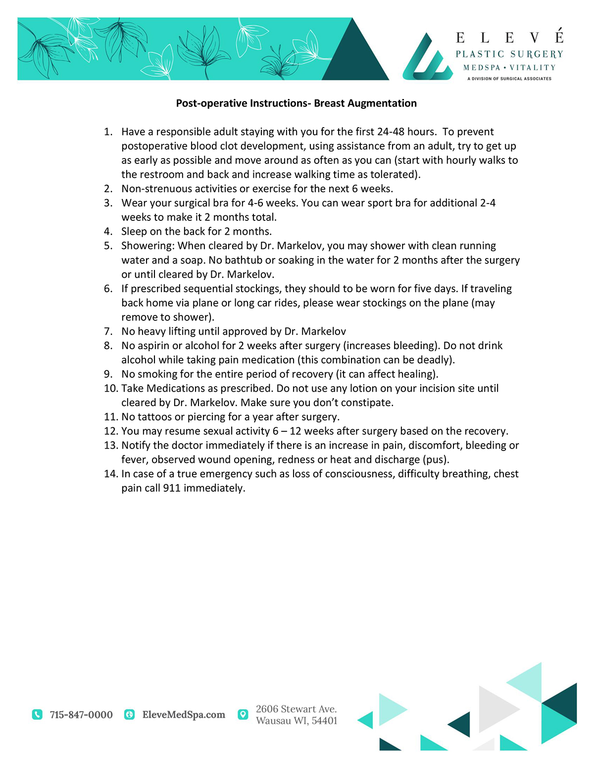 Postcare Instructions