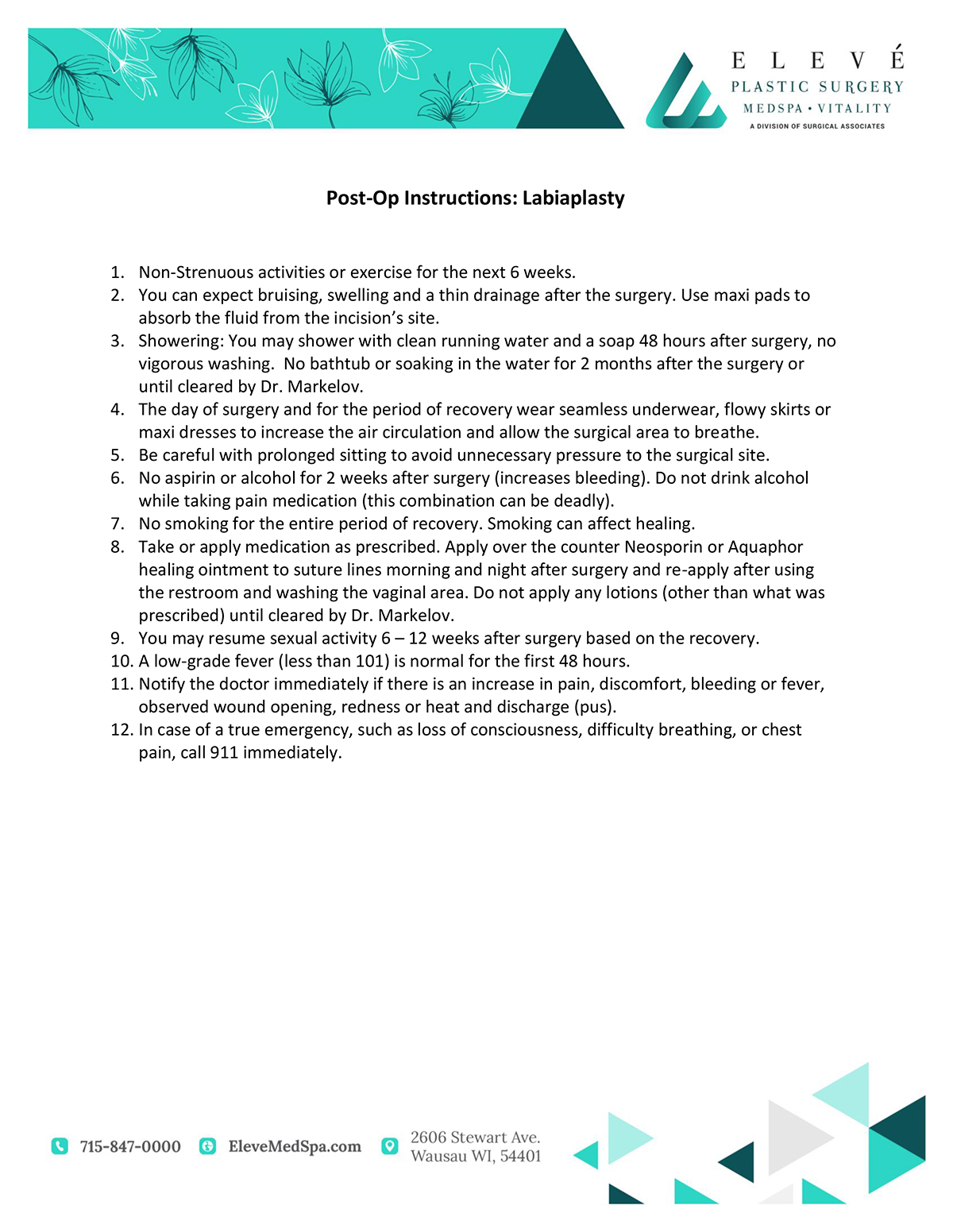 Postcare Instructions