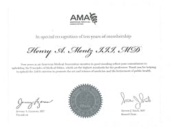Member of the American Medical Association since 2002