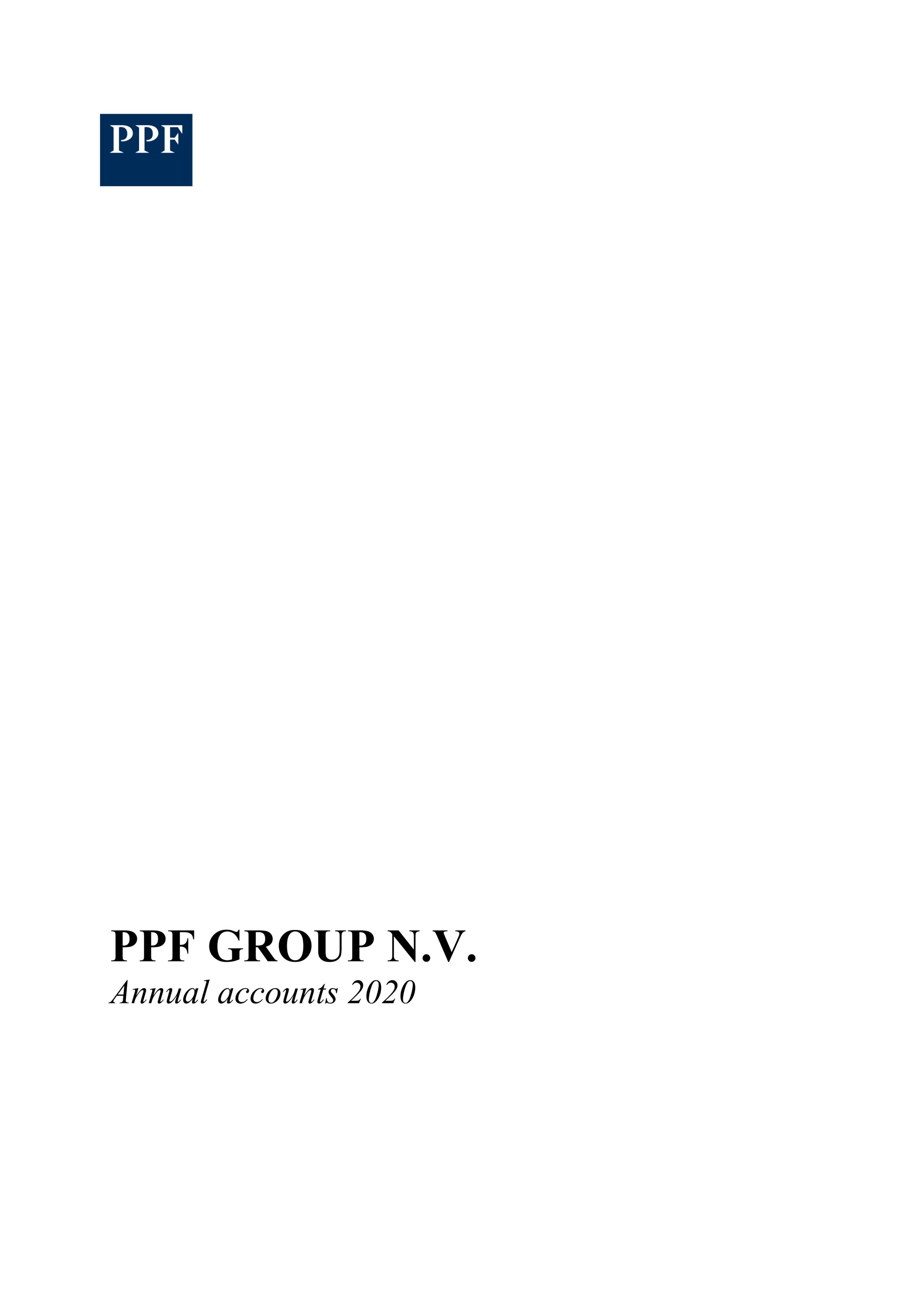 PPF Group N.V. Annual Accounts 2020 (20/5/2021)