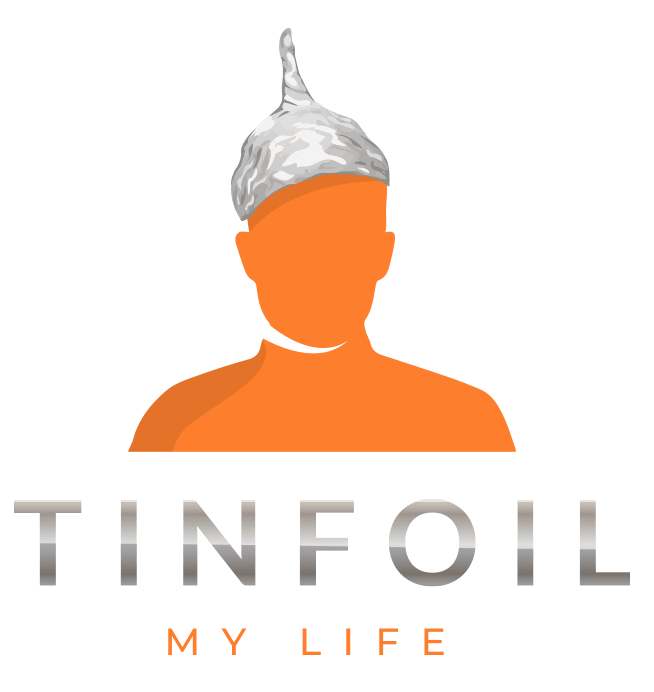 person silhouette wearing tinfoil hat