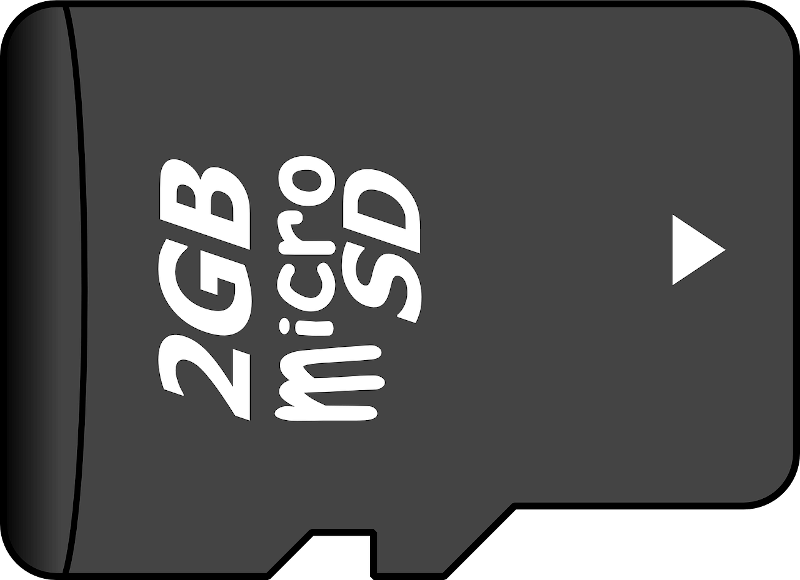 illustration of micro SD card