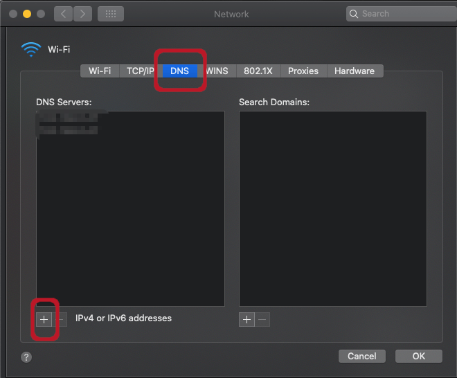 MacOS DNS settings