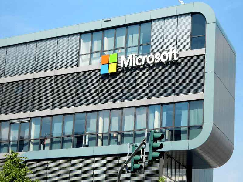 facade of Microsoft office building