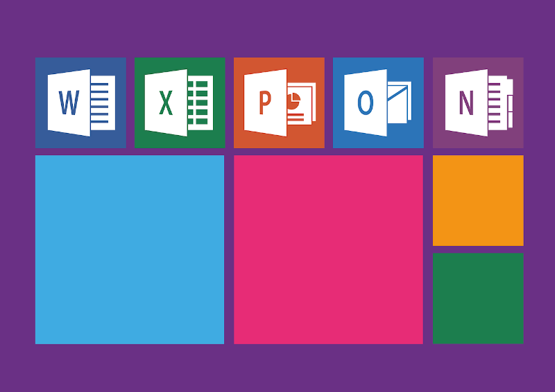 Windows style tiles with MS Office icons