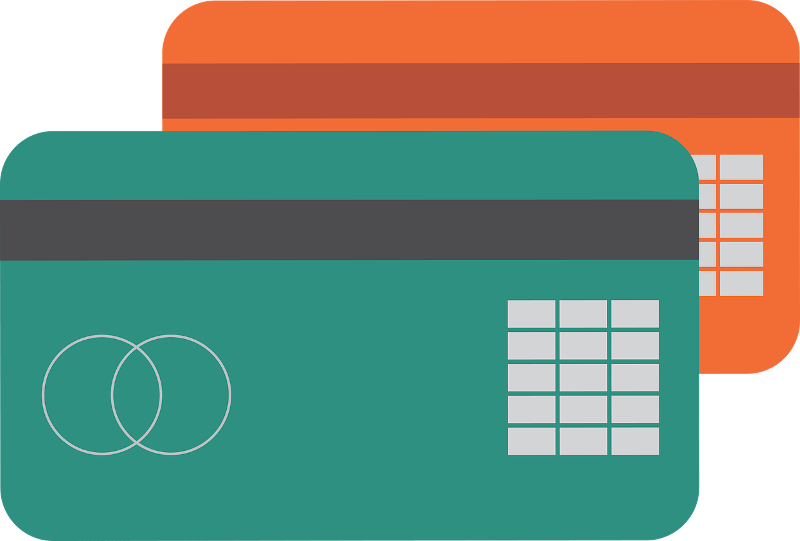 illustration of credit cards
