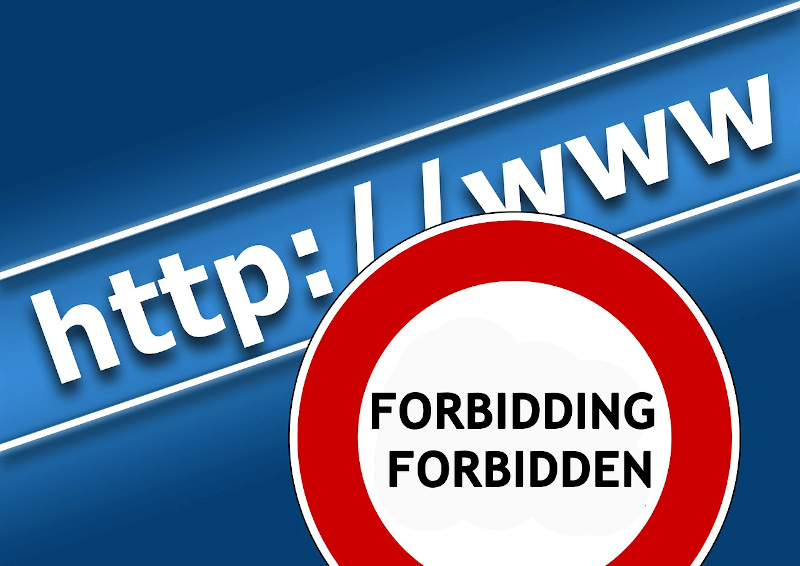 browser URL with stamp that says forbidden