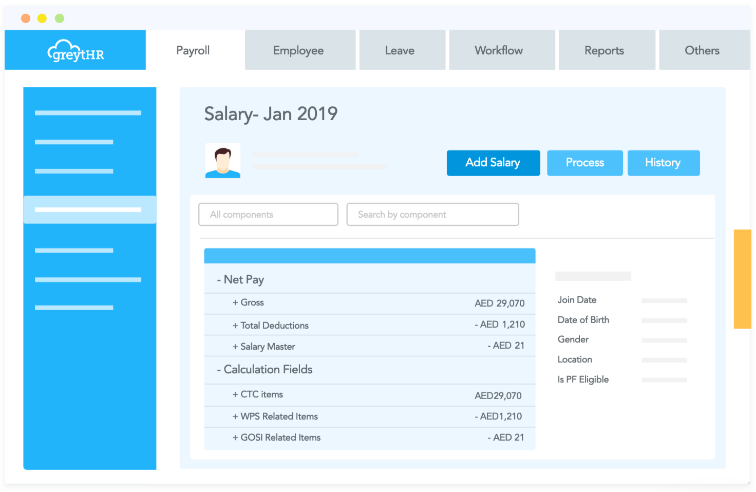 Configurable salary structure