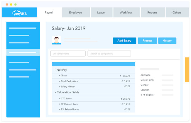 Configurable salary structure