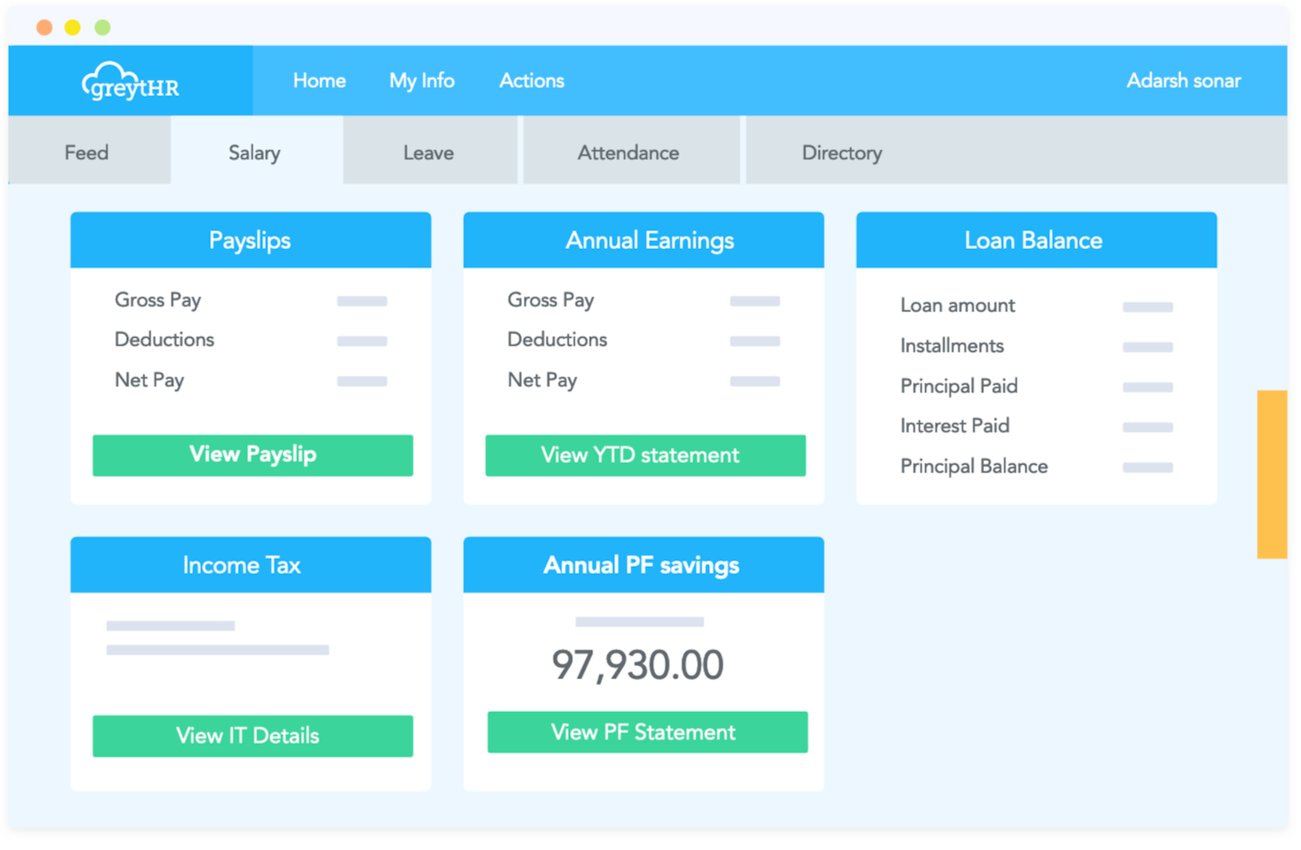 Employee Self Service Portal ESS greytHR