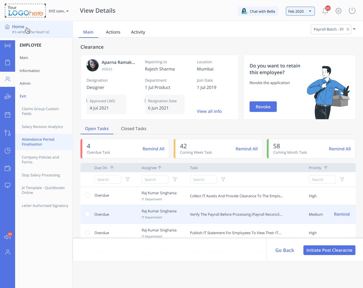 Employee Exit Dashboard