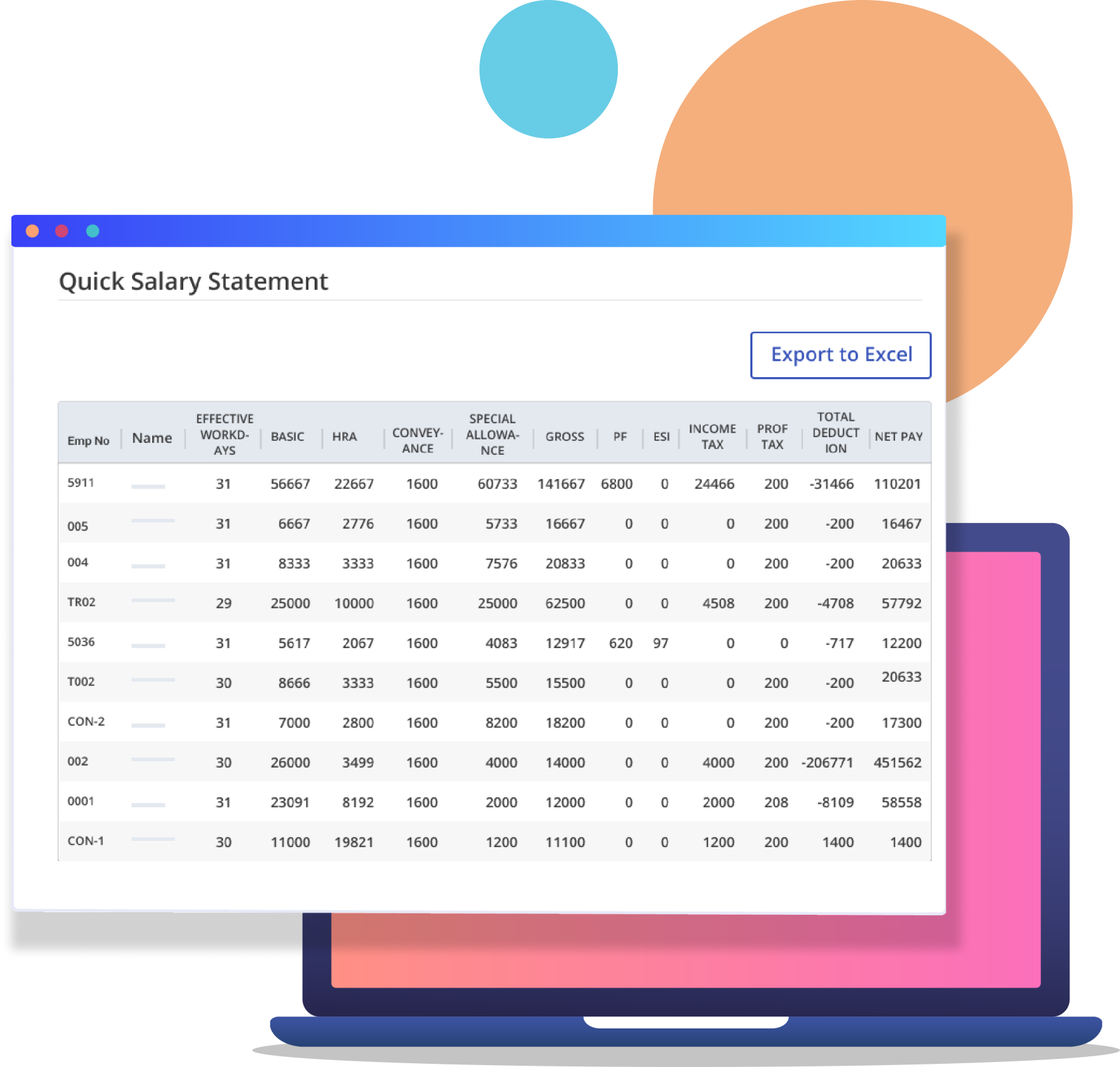 Quick Salary Statement