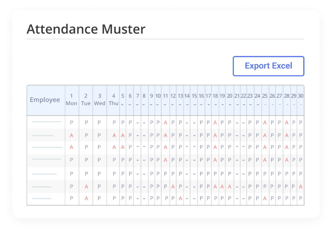 Attendance Muster