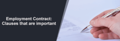 Employment Contract: Clauses that are important