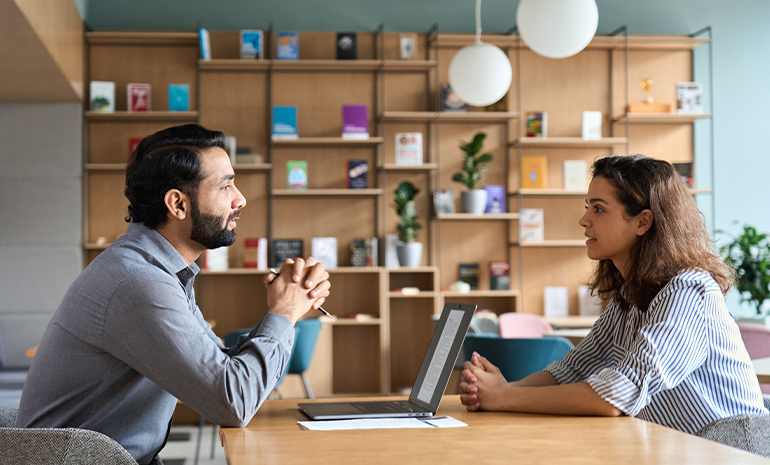 An interview between manager and employee