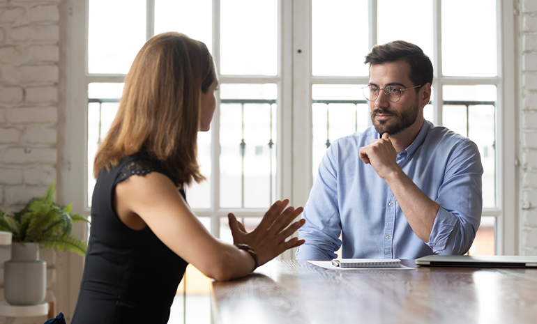 HR hearing an employee talk