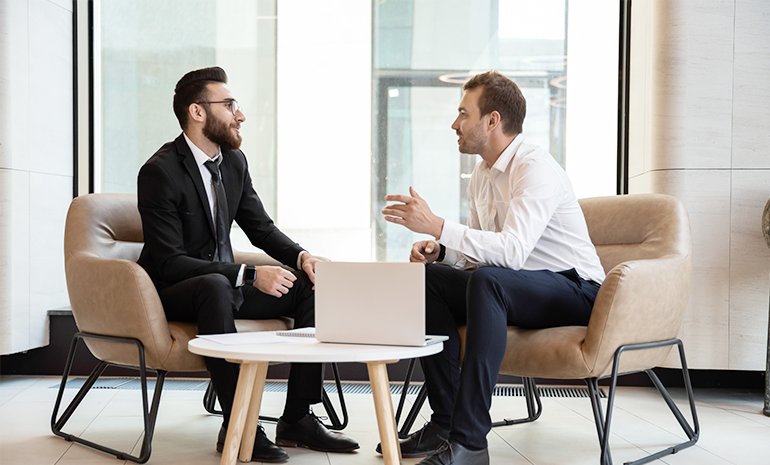 A meeting between the manager and HR