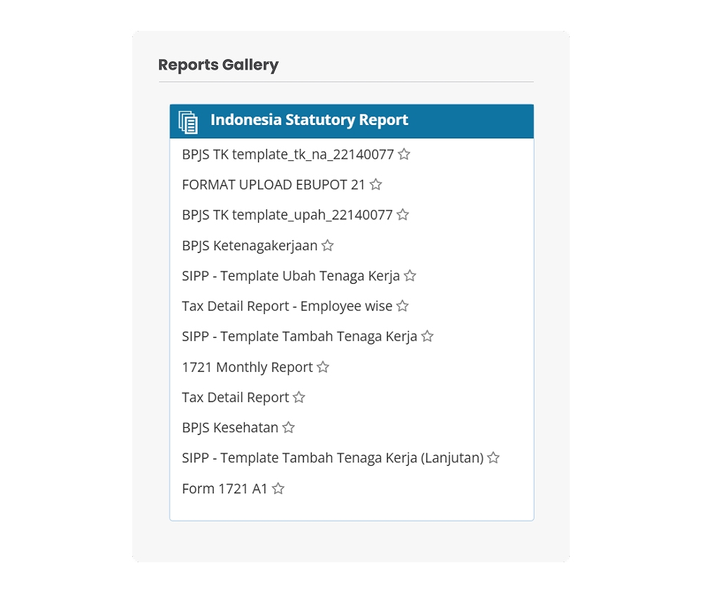 Statutory Compliance Report Gallery