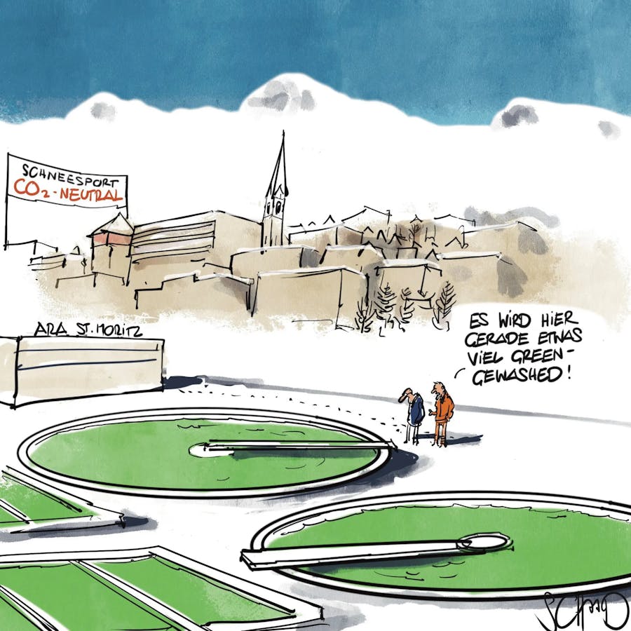 Klimaneutral Ski fahren im noblen St. Moritz?  