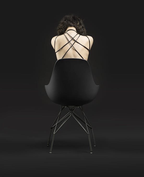 Kubikoff Chair Triple Dimple. Dimple Shell design by Sander Mulder. Triple Base design by Sander Mulder.