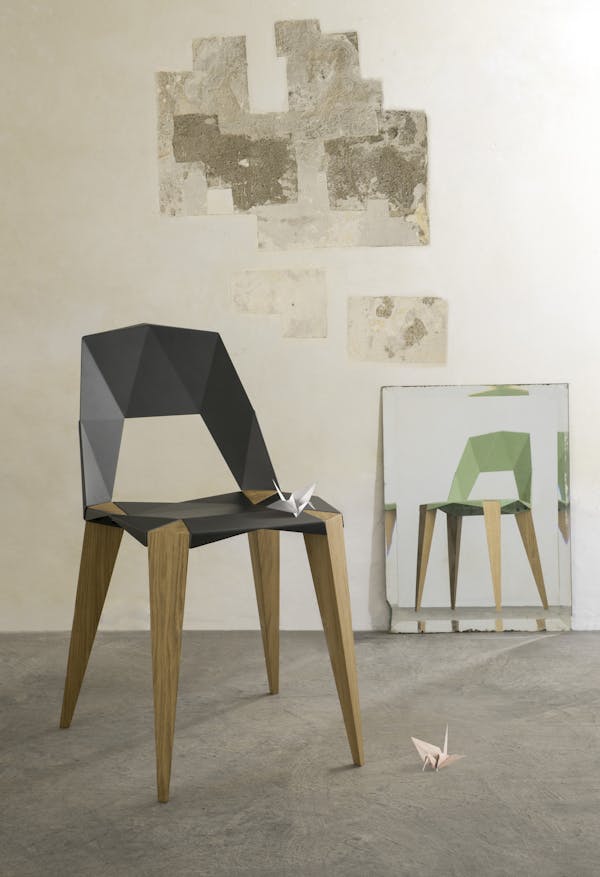 Pythagoras Chair by Sander Mulder for Kubikoff. Kubikoff Chair Pythagoras. 4 Legged Chair