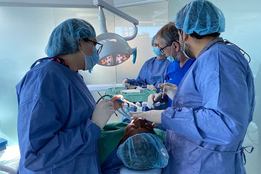 Dental implant training program participants