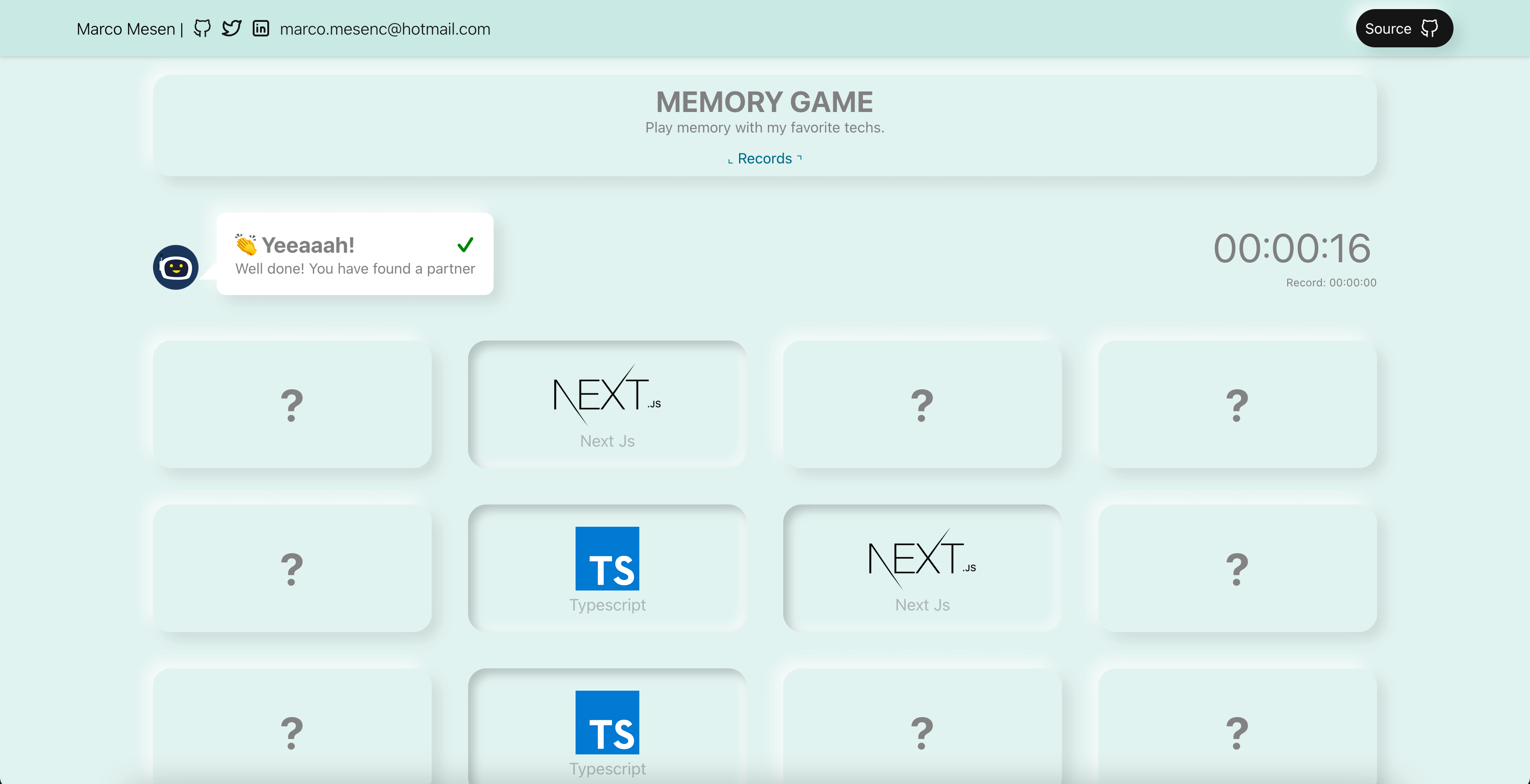 Demo Memory Game