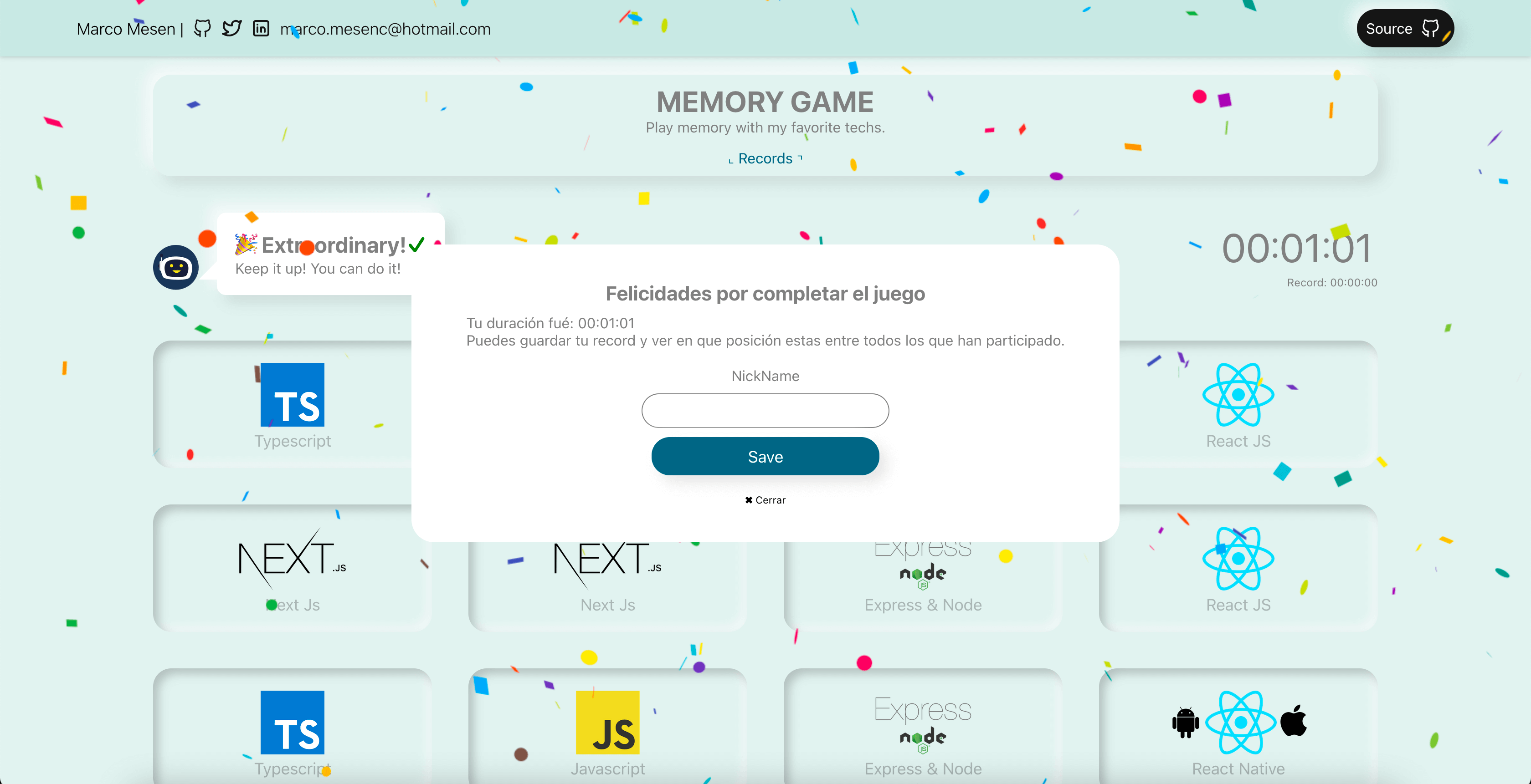 Demo Memory Game