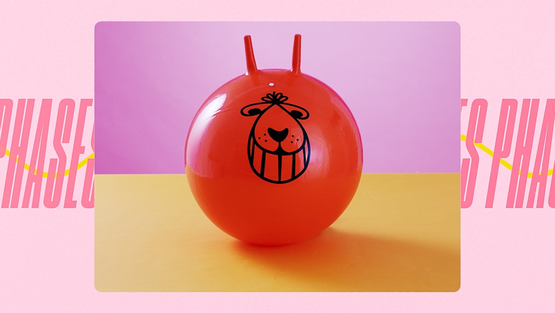 Image of a space hopper on a stylised background