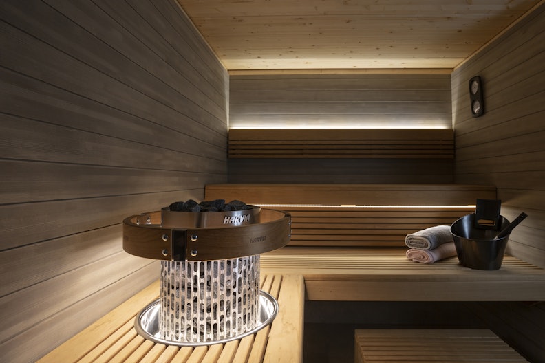 Sauna woth Harvia Cilindro heater