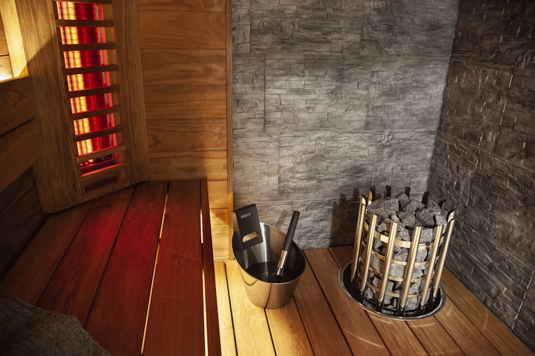 Harvia hybrid sauna with Glow heater